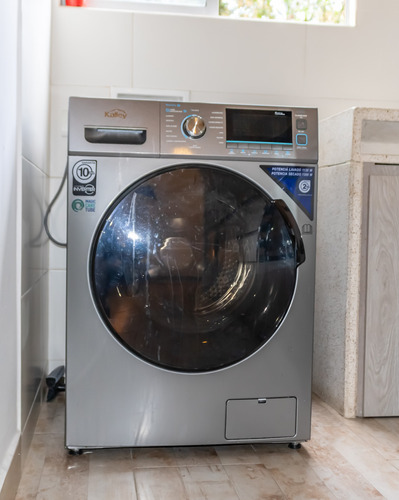 Lavadora Secadora Automática Kalley Gris 12kg