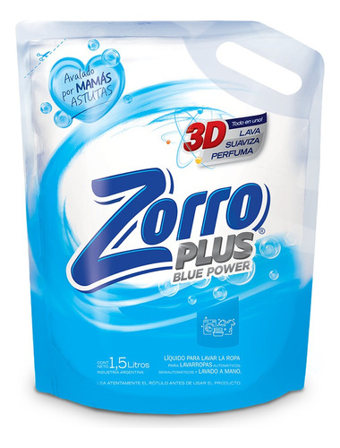 Jabón Líquido Zorro Plus Bluepower Repuesto 1.5 l