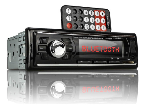 Som Automotivo Bluetooth Mp3 Player Usb P2 Controle Remoto