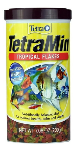 Tetra Alimento Tetramin Tropical Flakes 200 Gr 7.06 Oz Acuario Peces Pecera