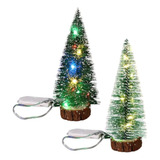 Mini Árbol De Navidad Pequeño Con Luz Led Brillante, 2 Pieza