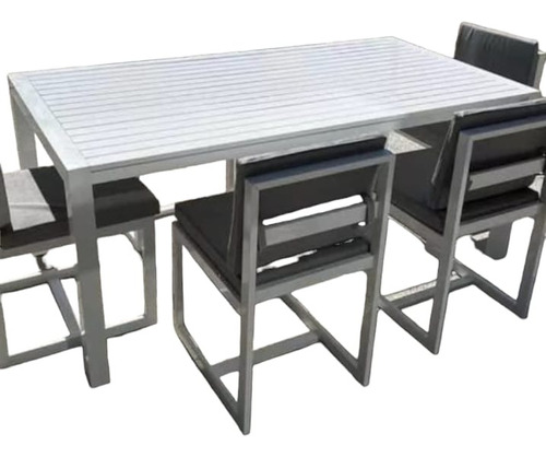 Mesa Aluminio Anodizado 200x100x77 Leon Livings