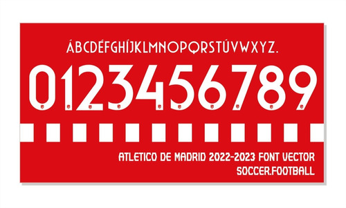 Tipografía Atletico De Madrid 2022-2023 Archivo Ttf, Eps
