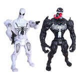 Muñecos X2 Venom Articulados 16cm Carnage Anti Venom Con Luz