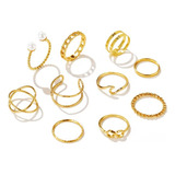 Juego De Anillos Set X10 Mujer Delicados