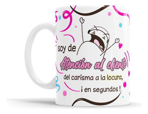 Taza De Ceramica Flork Atencion Al Cliente