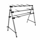 Rack Suporte Para Dois Teclados Com Barras Para Acessórios 