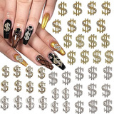 12 Piezas De Charms De Uñas Signo De Dólar