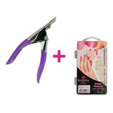 Kit Alicate Cortador + Unhas Postiças Bailarina