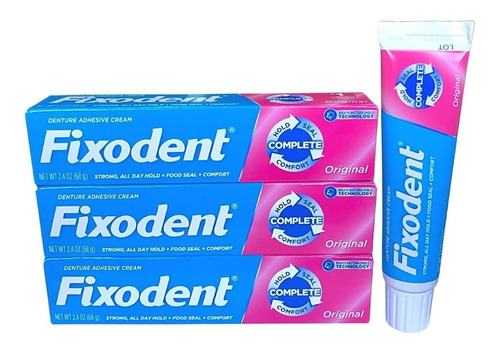 Kit 3 Fixodent Original 68g 100% Envio Expresso (adquira Já)