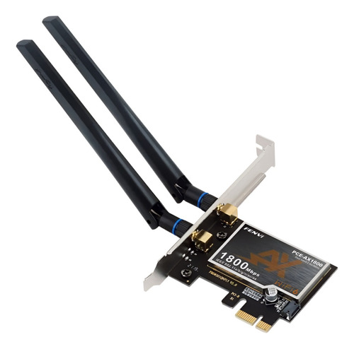 Tarjeta De Interfaz Wifi Fenvi Ax1800s Bt5 Pci Express 1800mbps