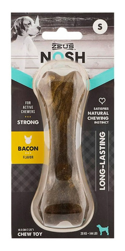 Juguete Hueso Zeus Nosh Strong Para Mascota Talla S Tocino