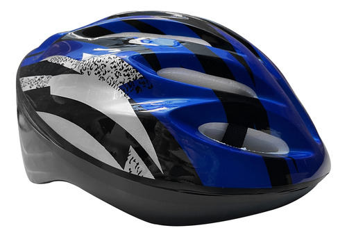 Casco Infantil Bicicleta Regulable Roller Reforzado Diseños Color Azul Talle Único