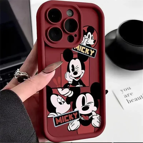 Funda De Teléfono De Silicona Suave De Mickey Mouse Para Iph