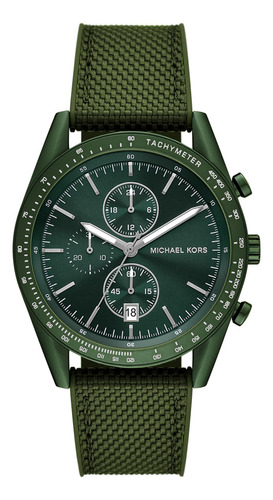 Michael Kors Hombre Michael Kors Mk9144 Accelerator Color De La Correa Verde Color Del Bisel Verde Color Del Fondo Verde