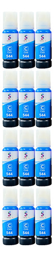 12 Tintas Cyan Para Epson 544 Compatible L1250 L3250 L1210