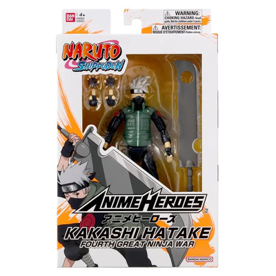 Anime Heroes – Naruto Hatake Kakashi – Figura Articulada 6.5” Cuarta Gran Guerra Ninja, Detalle Premium y Manos Intercambiables, Ideal para Fans y Coleccionistas | Envío gratis