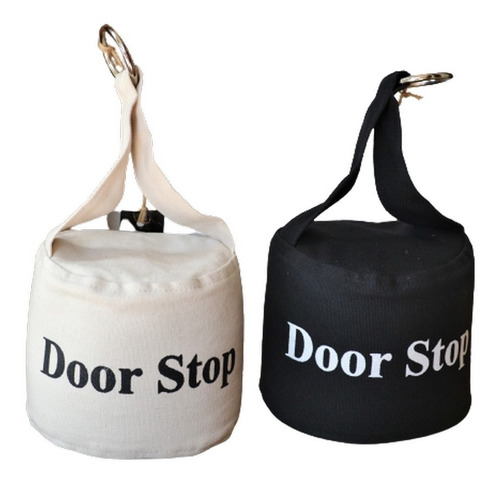 2 Bolsas C/arena Traba Puertas Stop Door Negro + Natural