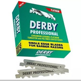 100 Pzs. Navajas Barbero Derby Profesional Para Portanavajas