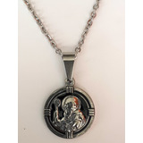 Medalla De San Benito De 2cm Con Cadena Clasica De 55cm