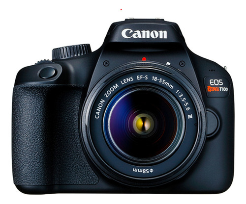 Cámara Canon T100 Con Lente Ef-s 18-55 Ill + Sd 32 Gb