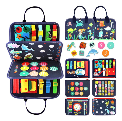 Qizfun Busy Board Montessori Toys Para Niño De 2 Años, Regal
