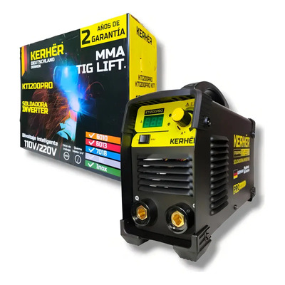 Soldadora inverter Kerhër KTI200PRO color negro\u002Famarillo | Meses sin interés