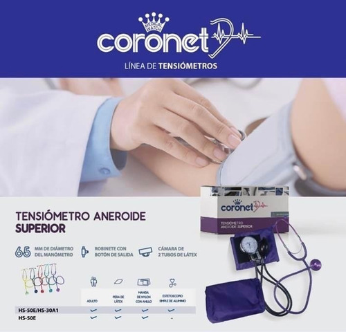 Tensiometro Aneroide Superior C/estetoscopio Coronet Estuche