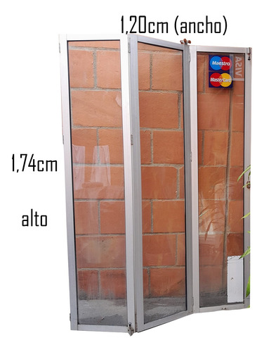 Puerta Aluminio Y Vidrio Plegable Para Separar Espacio