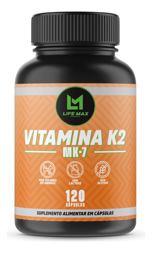 Vitamina K2mk7 Menaquinona7 Pura 100mc 120 Cápsulas