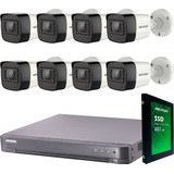 Kit Seguridad Hikvision Dvr 4k 8 Ch + 8 Camaras 5mp + 1 Tb