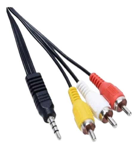 Cable Miniplug 4 Contactos A 3 Rca Macho - Nuevo