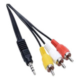 Cable Miniplug 4 Contactos A 3 Rca Macho - Nuevo