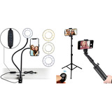 Soporte Para Celular Tripode, Con Brazo Extensible -negro