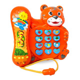 Telefone Musical Infantil Animal Tigre Brinquedo Educativo