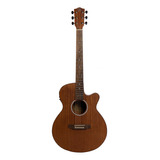 Guitarra Electroacústica Bamboo Mahogany 40 Con Funda Color Marrón Claro Material Del Diapasón Nogal Orientación De La Mano Diestro