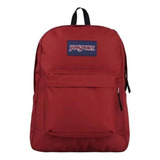 Mochila Jansport Superbreak Para Mujer Roja 2022, Color Vino, Diseño De Tela De Poliéster