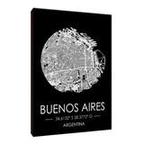 Cuadros Mapa Buenos Aires Varios Modelos 50x70