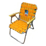 Sillón Solcito 2055 Aluminio 7/8 Naranja Apoya Brazo Madera