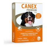 Vermifugo Canex Premium 3,6g Para Cães De 40 Kg 2comprimidos