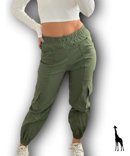 Babucha Pantalon Elastizado Cargo Bengalina Buen Calce