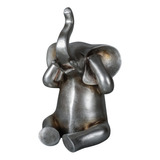 Escultura Moderna Minimalista Elefante Decoración 14.5cm
