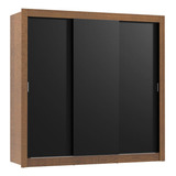 Ropero Closet Madesa Monaco 3 Puertas Marron/negro