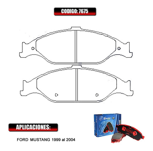 Pastilla De Freno Delantera Lford Mustang 2003 2004     7675 Foto 2