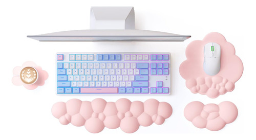 Cloud Wrist Rest 2pcs Juego De Reposamuñecas Para Teclado