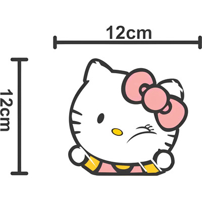Sticker Calcomanía Etiqueta Hello Kitty Vidrio Auto Vinil | Meses sin interés