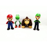 Mario Luigui Figuras De Colección X4  Donkey Kong Yoshi 