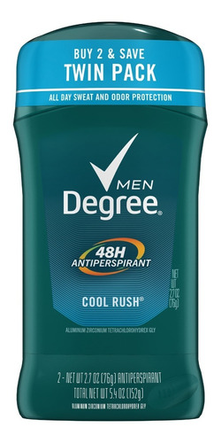 Degree Men Sport Desodorante/anti Stick Cool Rush 76gr 2pack