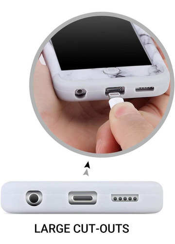 Ulak - Carcasa Para iPod Touch 7 (mármol, iPod Touch 6, Resi