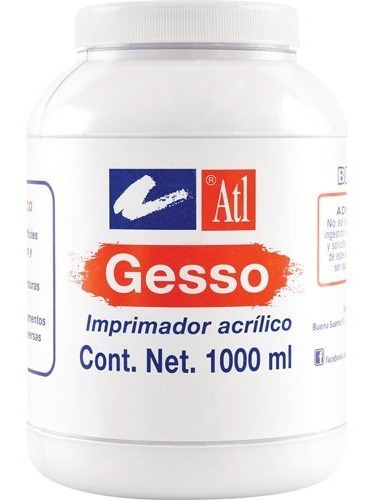 Gesso Imprimador Acrílico Blanco Rodin Óleo Arte 1000 Ml